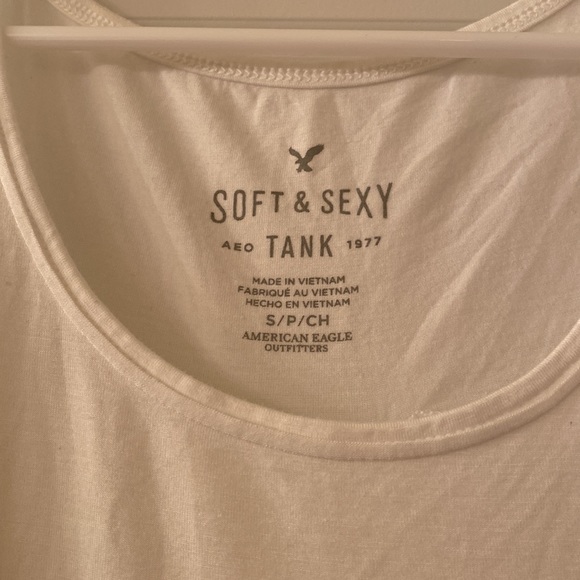 American Eagle white soft & sexy tank top. Size S. - Picture 2 of 4